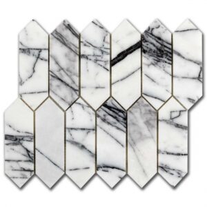 Lilac 5x15 Picket Marble Mosaic