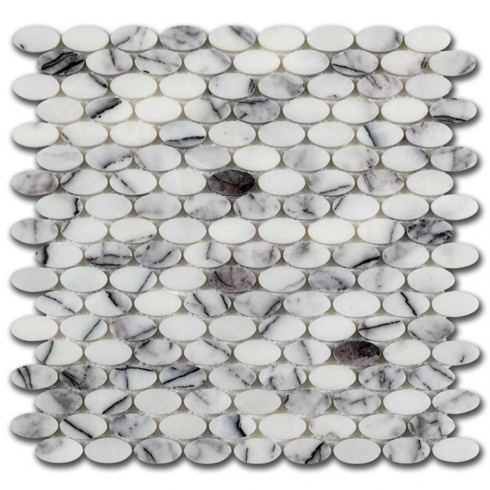 Lilac Ellipse Marble Mosaic