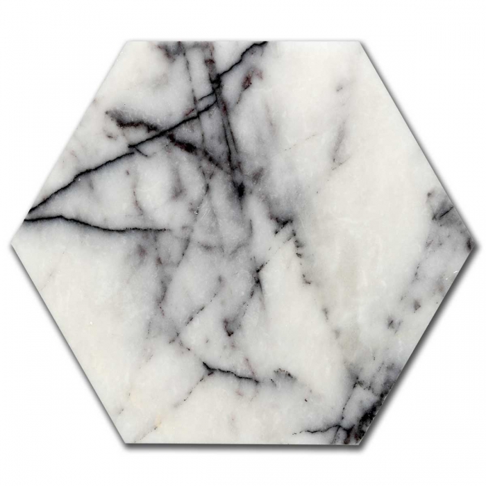 Lilac 8" Hexagon Marble Mosaic